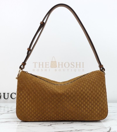 GUCCI HORSEBIT SHOULDER BAG SUEDE LEATHER BROWN SIZE  38*20*15 CM MASTER QUALITY